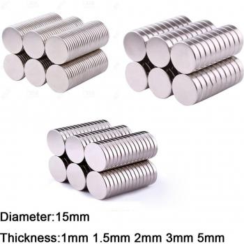 10pcs 15mm Diameter Rare Earth Magnets N35 for Crafts