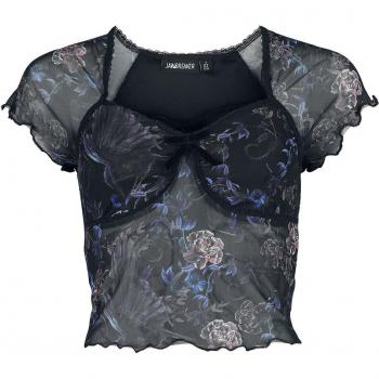 Night Crow Dark Mesh T‑Shirt – Purple & Black – XL – 92% Poly / 8% Elastane
