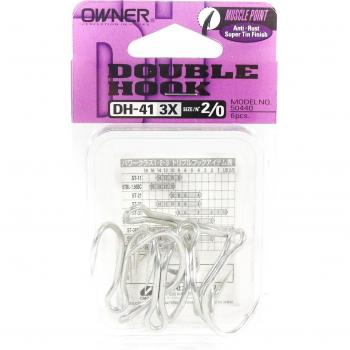 3X Double Hook DH-41 Heavy Duty 2/0
