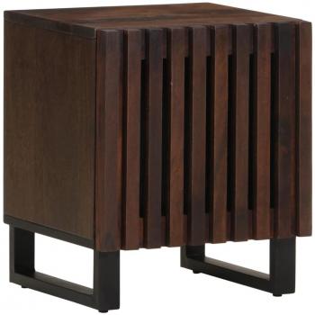 Vidaxl Bedside Cabinet 40X34x46 Cm Solid Wood Reclaimed Dark Brown 46cm H X 40cm W X 34cm D