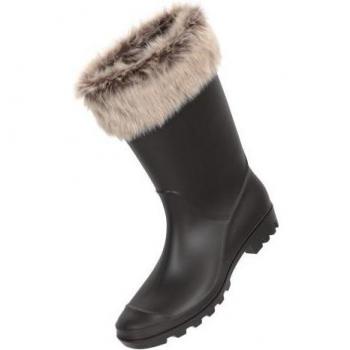 Cream Women's Faux Fur Wellies