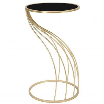 Mesa Dorada Metálica 43×73 cm – Estilo Mauro Ferretti