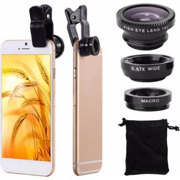 0.65X Wide Angle Phone Lens with Shark Tail Clip