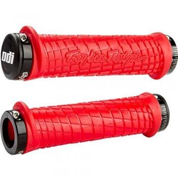 ODI Troy Lee Designs Moto-Style Lock On Grips, 130mm Red