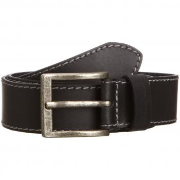 Wrangler Black Stitched Leather Belt 85 cm