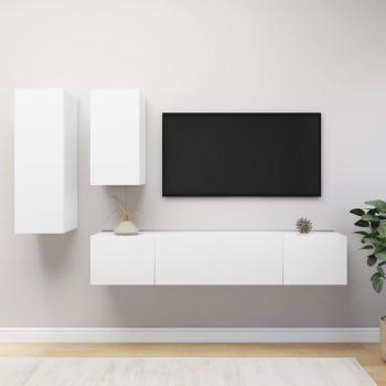 VidaXL 4-Piece Wall-Mounted TV Cabinet Set