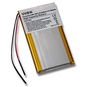 Batterie pour lecteur MP3 Archos GMini 400, 402, 402cc, 500 (Li-polymère, 3,7V)
