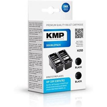 KMP Recycled Ink Cartridge Pack of 2 Black for HP 339, C8767E