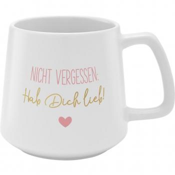 GRUSS & CO Tasse konisch Hab dich lieb! von Sheepworld AG