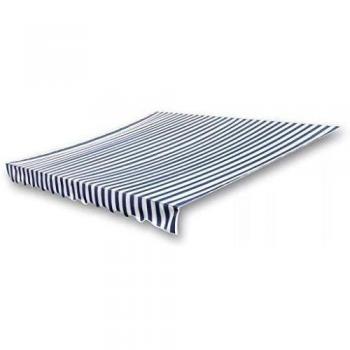 VidaXL Toldo de lona azul y blanco 6x3 m (sin estructura)