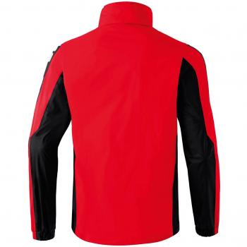 Erima Herren Regenjacke Classic 5‑C – Farbkombination Rot, Schwarz, Weiß, L