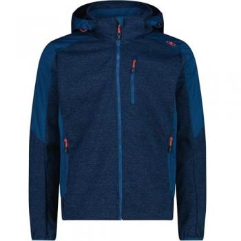 Herren-Softshell Jacke CMP – Reißverschluss‑Kapuze, blau, 56