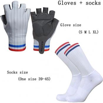 Halb-Finger Radfahrhandschuhe für Männer mit Socken-Kombination