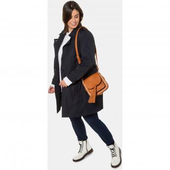 Blazer trench donna blu, fodera abbottonabile, con cintura – 52/54 (Ulla Popken)