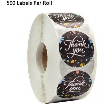 500 Etiquetas Adhesivas de Corbatín Floral