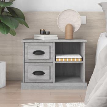 Grey Sonoma Nightstand 60x35.5x45 cm vidaXL