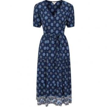 Vestito Longuette Signora Marocco Tono Blu Oscuro