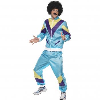 80s Height of Fashion Adult Track Suit Costume – Retro Blue