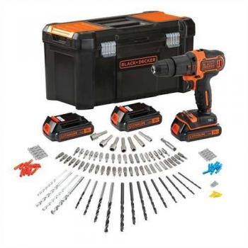 TALADRO 18V 120 ACCESORIOS 3 BERÍAS BLACK DECKER