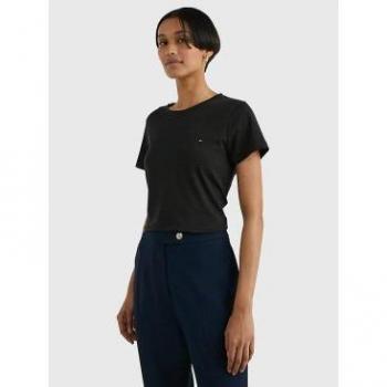 Camiseta Casual Negro WW0WW22043 – Tommy Hilfiger Femenina