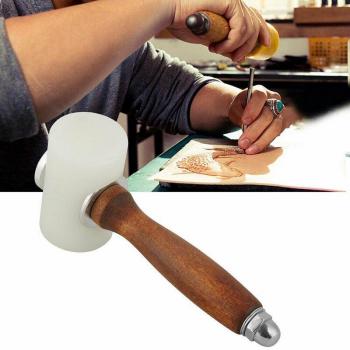 Marteau sculptural 19 cm – coupe et gravure pour cuir