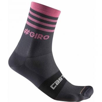Meias Giro d’Italia 2024 Stripe 13cm Tons de Cinza e Rosa – Grande (XXL)