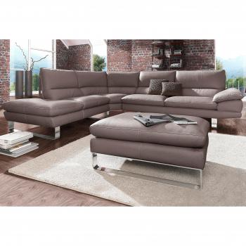 CALIA ITALIA Ecksofa »Dave, elegantes Design mit Lederbezügen«