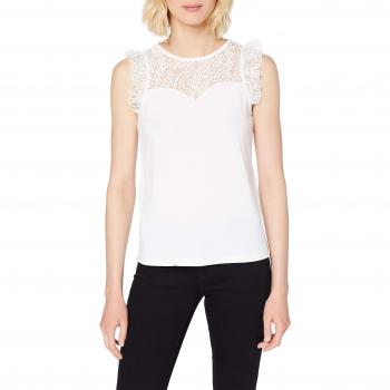 Vero Moda VMALBERTA Débardeur Dentelle S/L Noos, Blanc