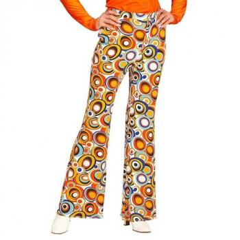 Widdmann Hippie-Kostüm 70er Damenhose Bubbles