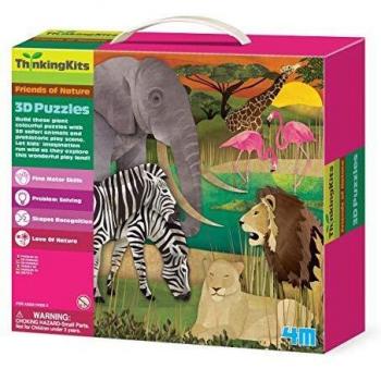 4M Kits de Pensamiento Safari Puzzle 3D