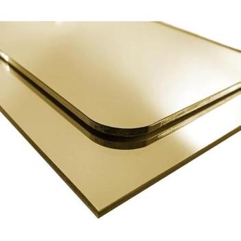 Plaque Acrylique Miroir Or 3 mm