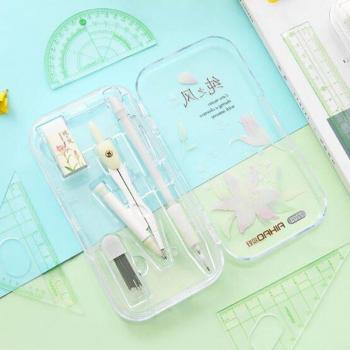 8-Piece School Math Set with Compass, Ruler, and Eraser