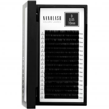 Cils volumineux Nanolash 0,05 D – Longueur 10 mm – Noir