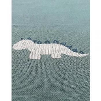 Couverture tricot 75 x 100 cm en jacquard BIO, violet