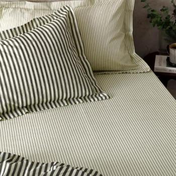 Hebden Sleek Black Stripe Cotton Coverlet