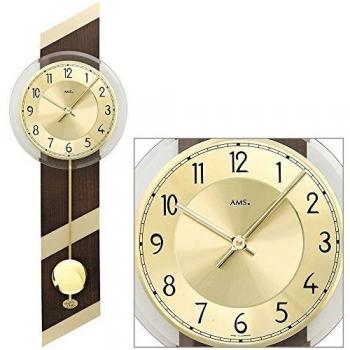 AMS Pendelwanduhr W7412, Wanduhren, 23 cm x 8 cm x 69 cm