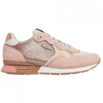 Baskets Femme Pepe Jeans lustrées roses