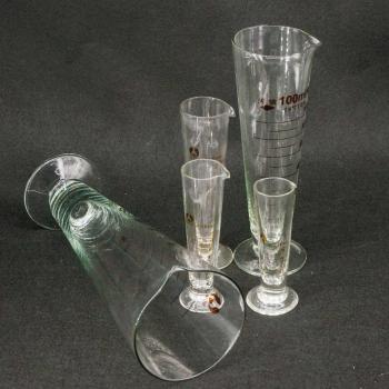 25ml Lead-free Glass Footed Apothecary Measuring Cone Beaker
