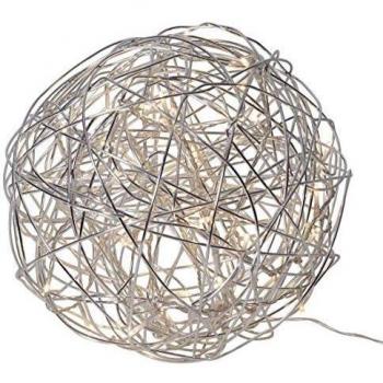 STAR illuminazione da esterno in metallo, 1 W, Argento, 37.5 x 37.5 x 37.5 cm