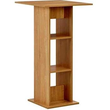 Table de bar avec rangement en chêne 60x60x110 cm