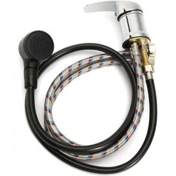Robinet de shampoing en acier inoxydable avec tuyau et pomme de douche