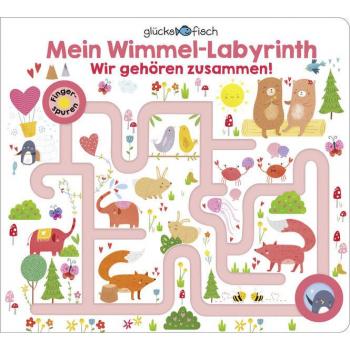 Glücksfisch: Mein Wimmel-Labyrinth: Wir gehören zusammen!: Fingerspurenbuch ab 2 Jahren