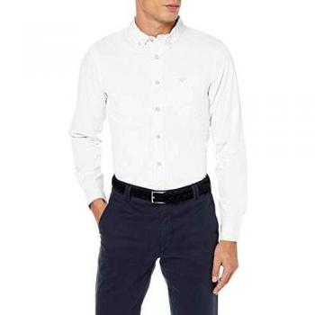 Dockers Laundered Poplin Shirt Casual Button-Up Shirt for Kids, Paper White (0002), XX-Large