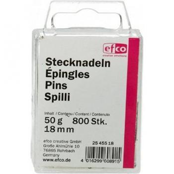 Pailletten‑Stecknadeln EFCO Creative – 13 mm, 800 St., 50 g, vernickeltes Eisen