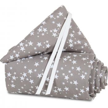 Protector de cuna colecho Babybay, diseño taupe con estrellas