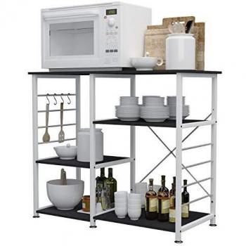 Stante Multifunzionale Acciaio-Legno per Forno a Microonde