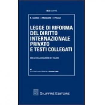 Legge di riforma del diritto internazionale privato e testi collegati