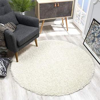 Sanat Hochflor-Teppich LOCA, rund, 30 mm Höhe, Langflor Shaggy für Wohnzimmer und Schlafzimmer