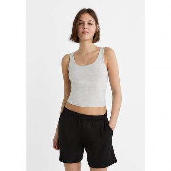 Stradivarius Grau Melange Trägershirt XS