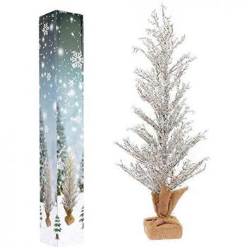 Pre-Lit 24 Inch Battery Operated or USB Christmas Tree Indoor Warm White Lights